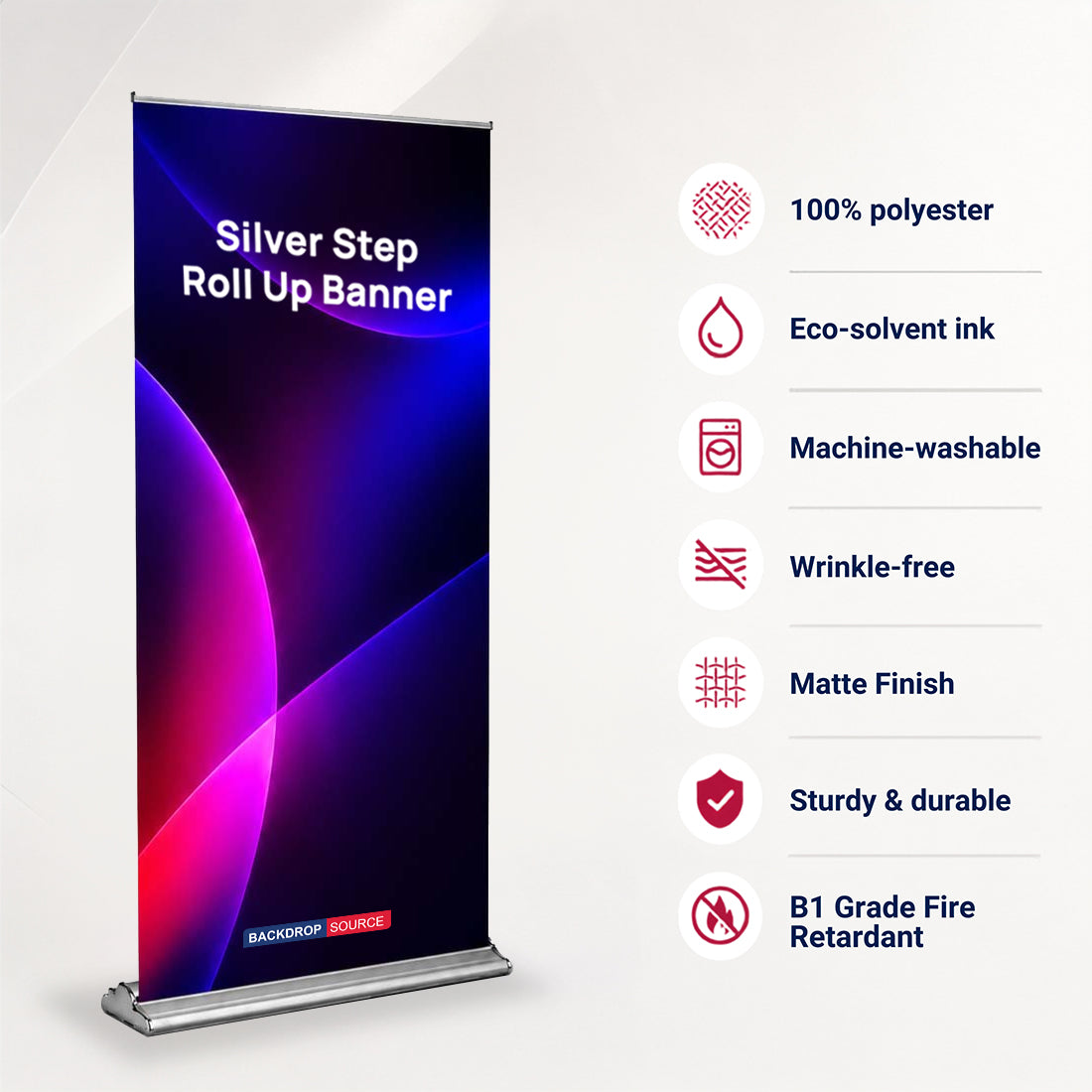 Silver Step Roll Up Banner