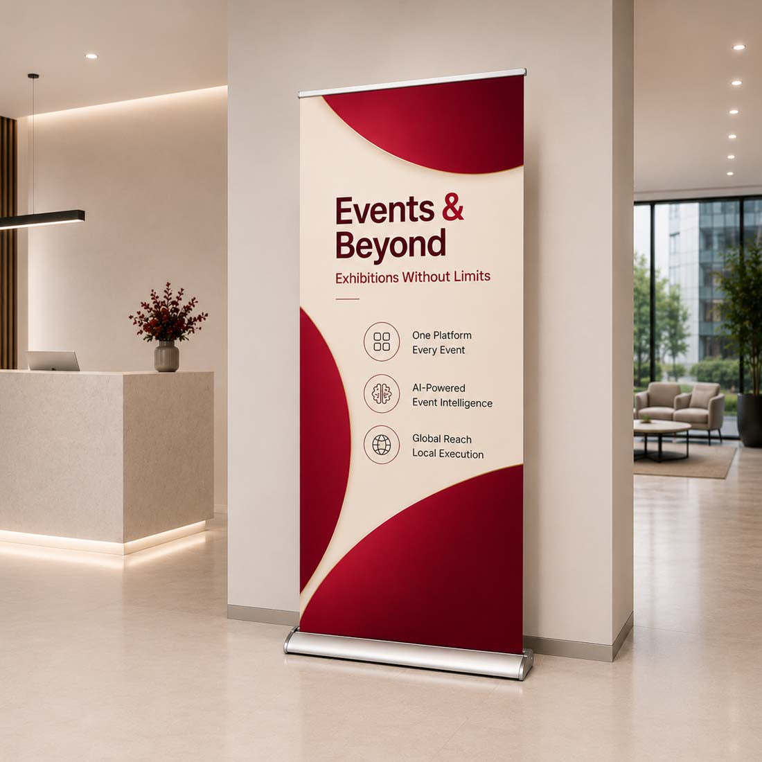 Silver Step Roll Up Banner