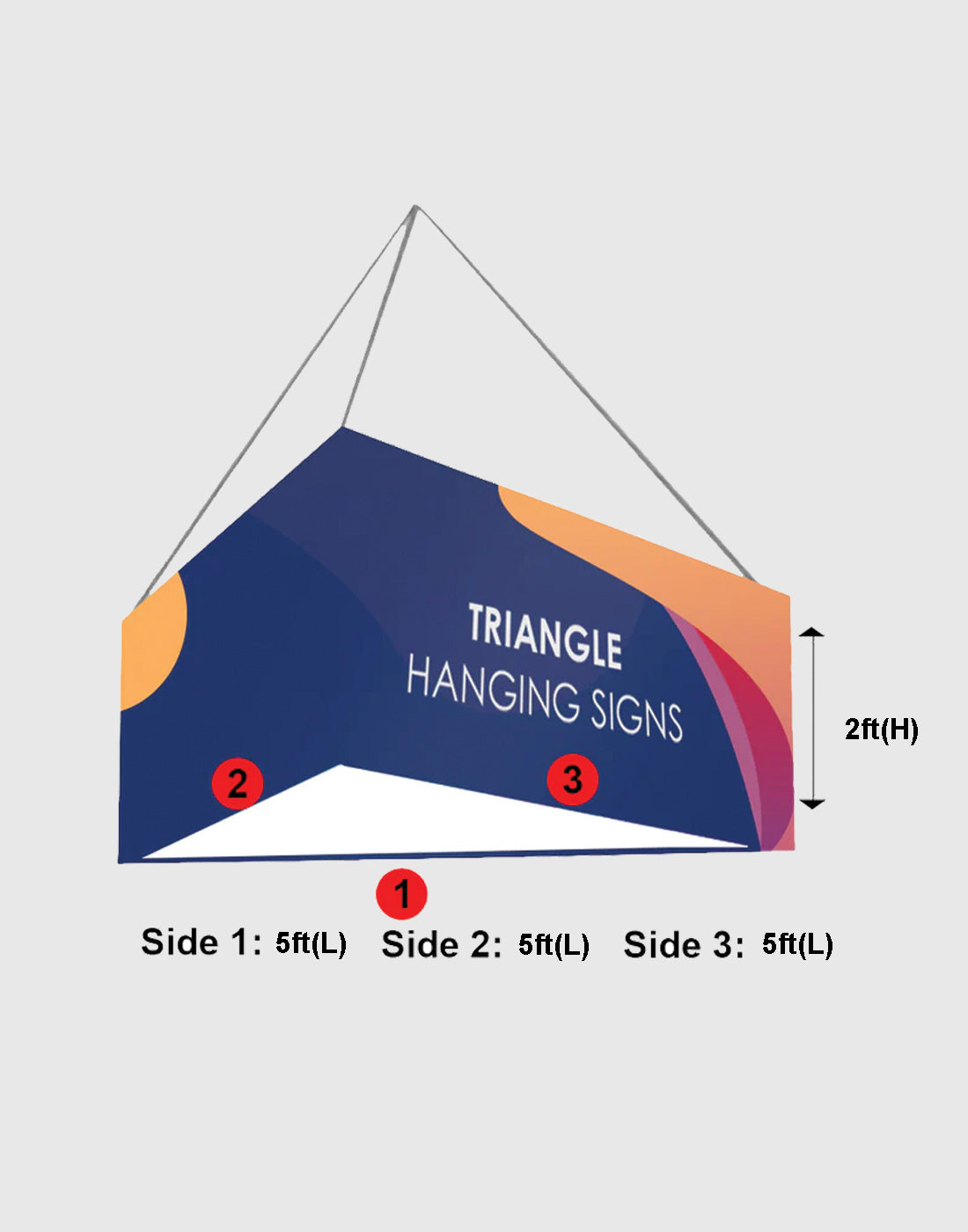 SkyTube Triangle Hanging Banner