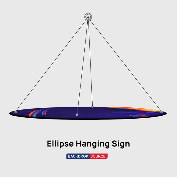 Banner colgante de elipse Sky Tube (boca abajo)