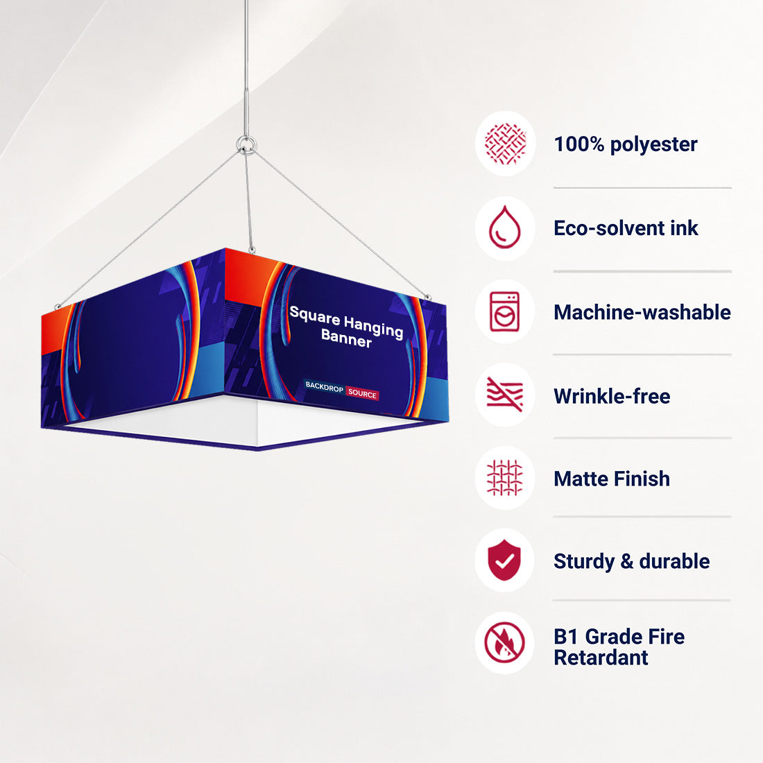 Sky Tube Square Hanging Banner