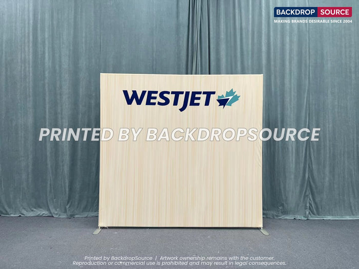 Portable Straight Fabric Media Wall – Square Corners