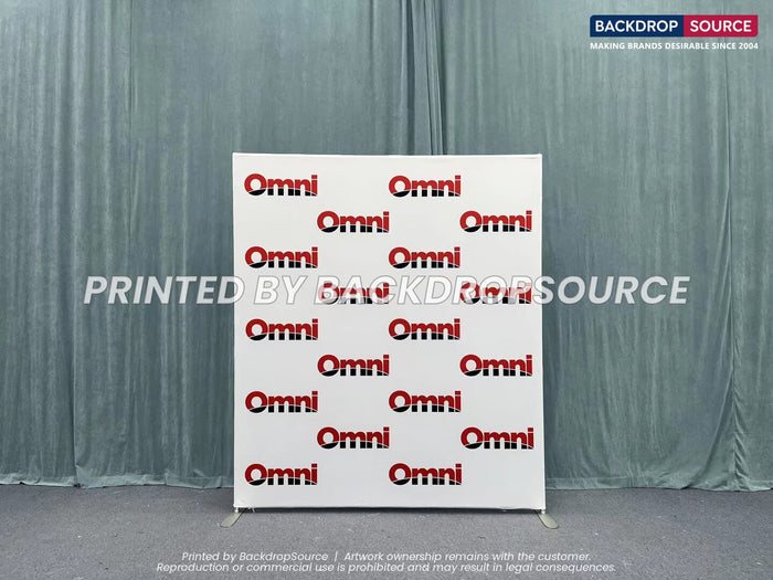 Portable Straight Fabric Media Wall – Square Corners