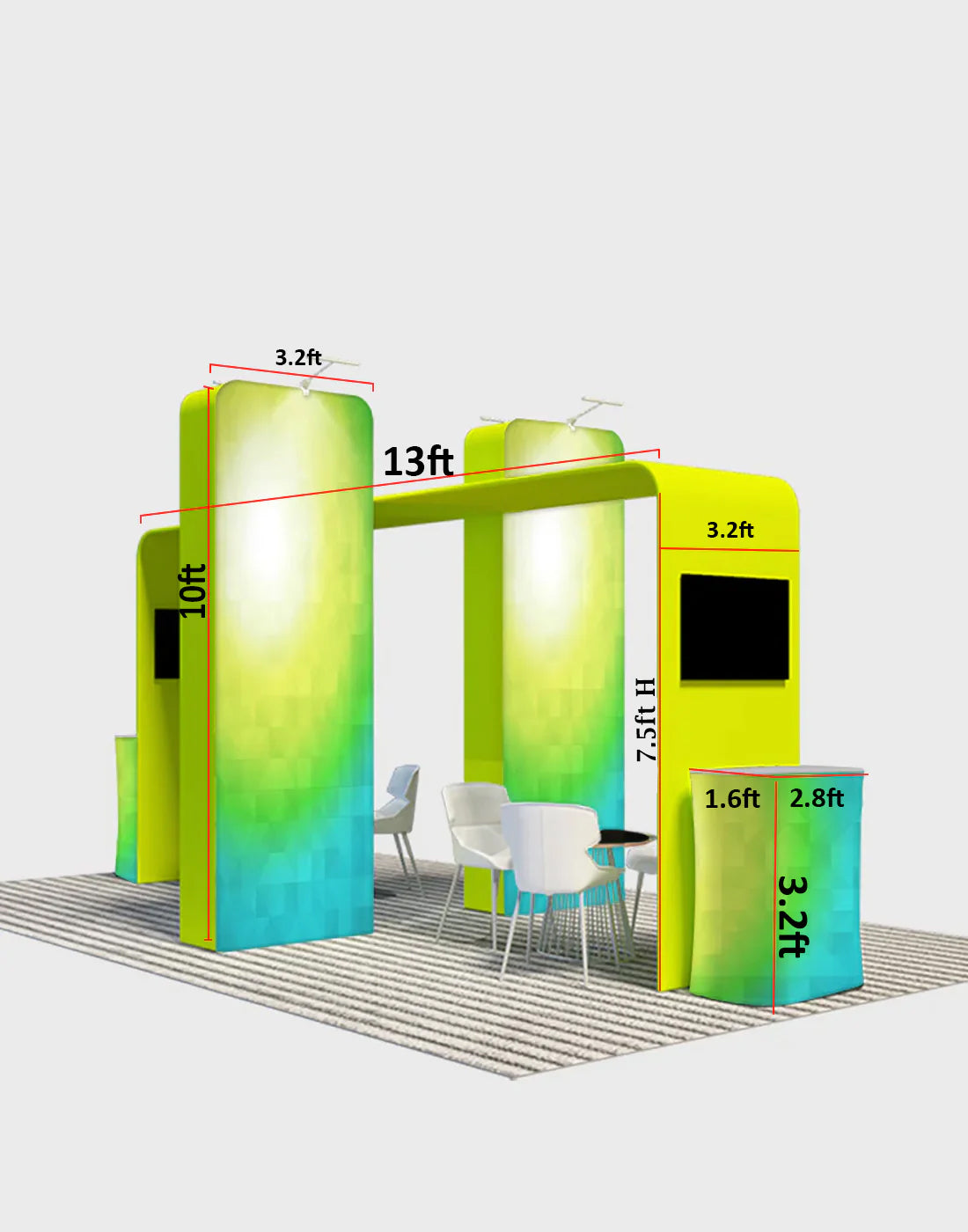 Event Arch Box 3D Boxes with Square Arch Display | Elegant Trade Show Backdrop USA ...