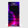 Fabric Square Arch Booth Display with Shelf & TV Mount