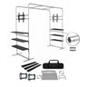 Fabric Square Arch Booth Display with Shelf & TV Mount