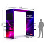 Fabric Square Arch Booth Display with Shelf & TV Mount