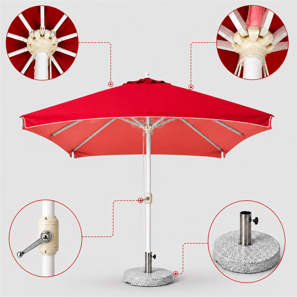 Square Market Umbrellas – 9.8ft x 9.8ft