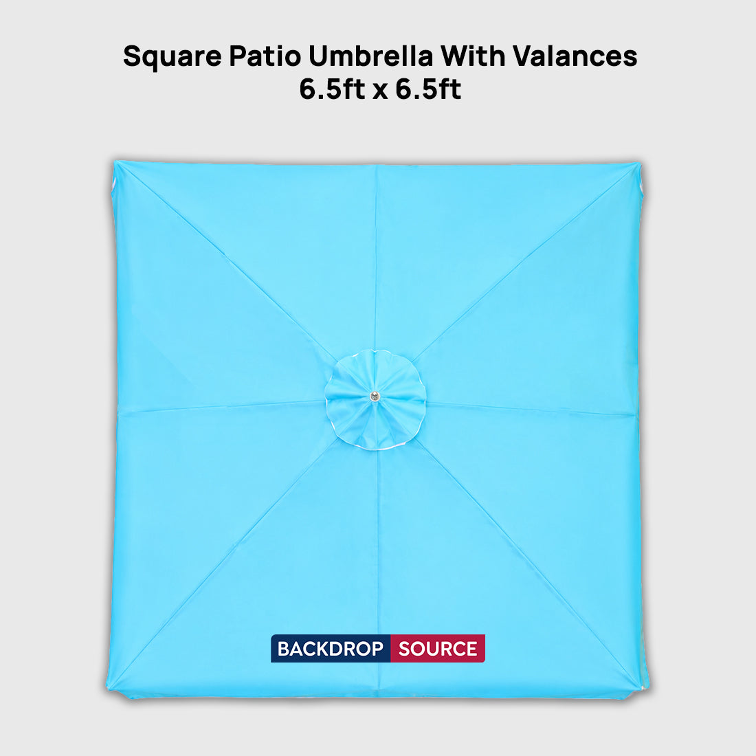 Square Patio Umbrella With Valances – 6.5ft x 6.5ft