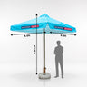 Square Patio Umbrella With Valances – 6.5ft x 6.5ft