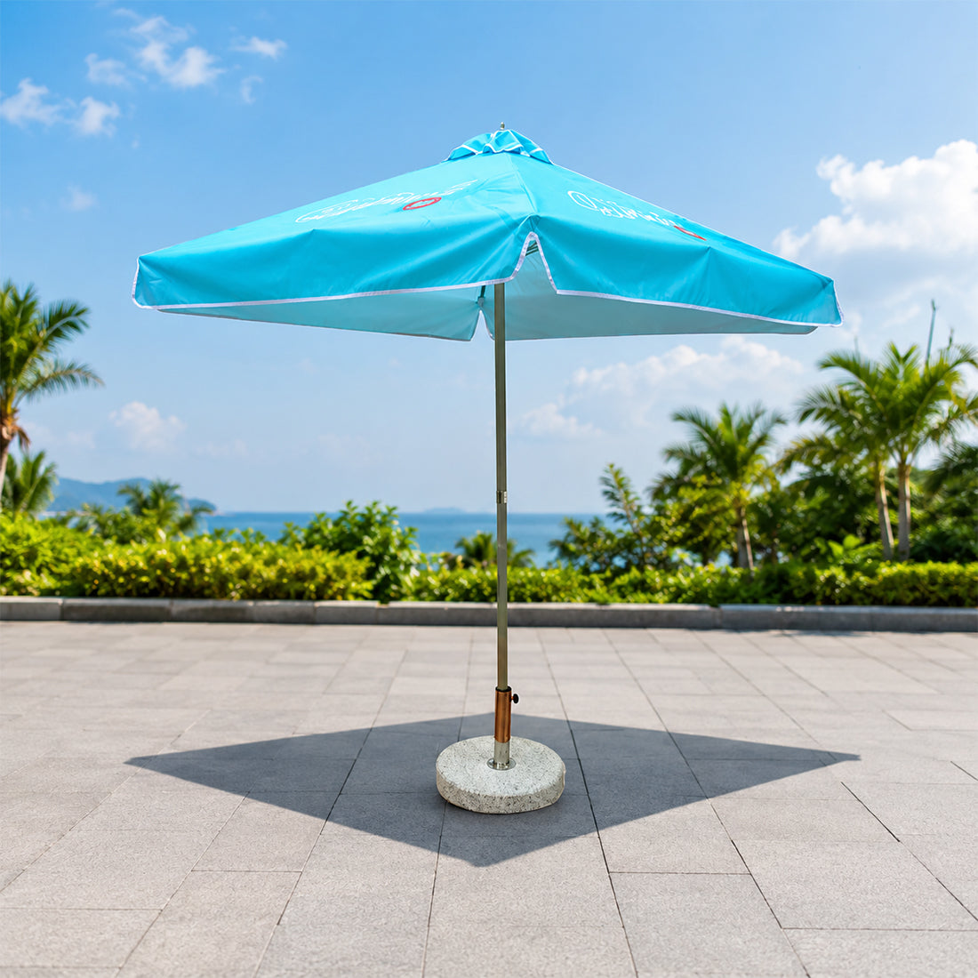Square Patio Umbrella With Valances – 6.5ft x 6.5ft