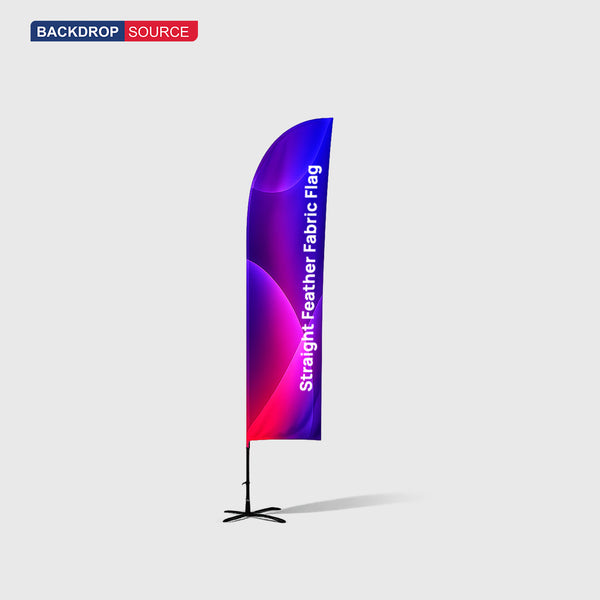 Straight Feather Fabric Flag