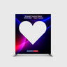 Straight Tension Fabric Media Wall – Heart Cutout