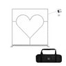 Straight Tension Fabric Media Wall – Heart Cutout