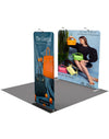 EZ Exhibit Essentials: 10x10 Booth Kit with Backwall and Banner Stand - Backdropsource