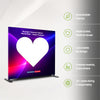 Straight Tension Fabric Media Wall – Heart Cutout