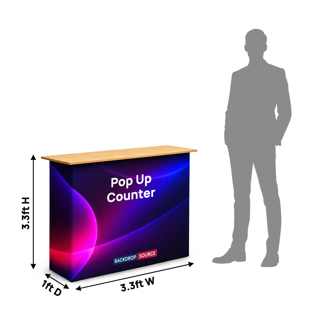 Table Pop Up Fabric Display Counter (For Podium & Booth Exhibitions)