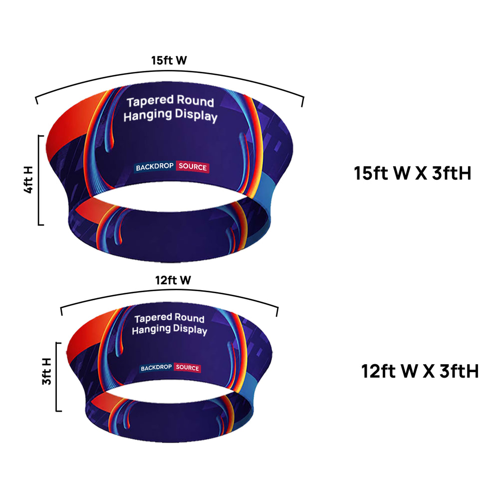 Exhibidor colgante redondo cónico