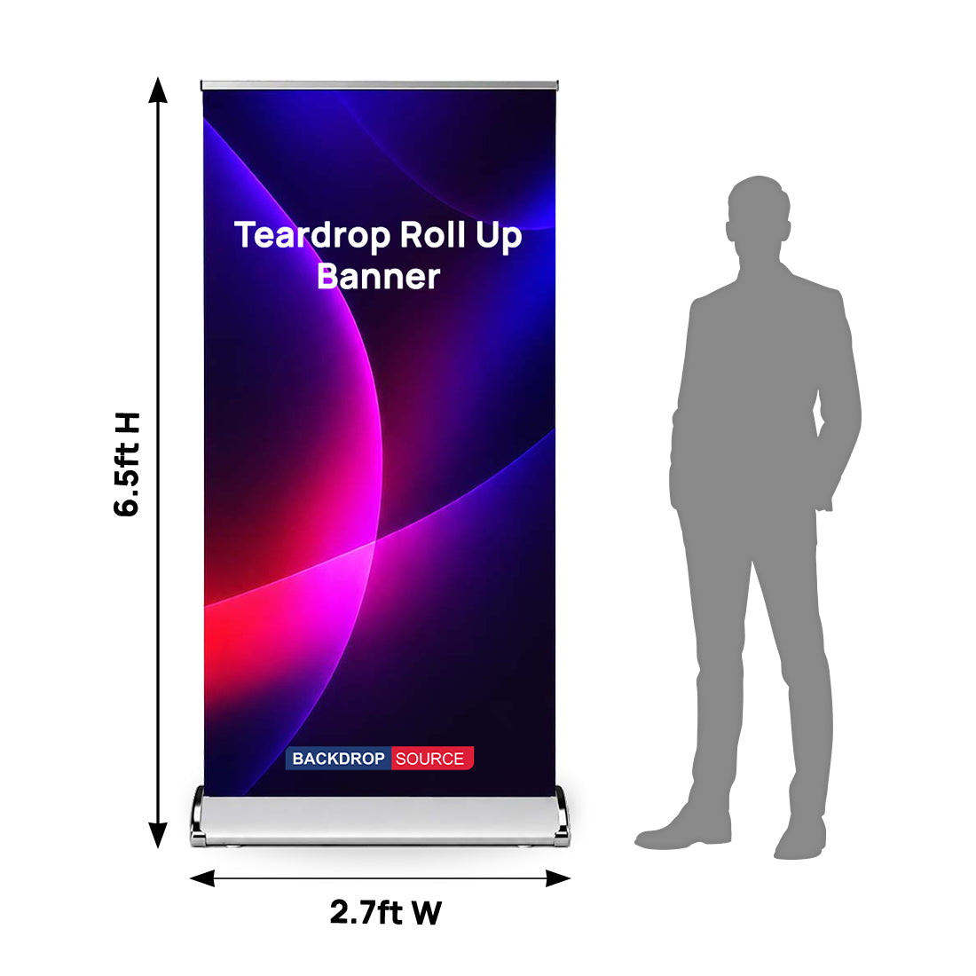 Teardrop Roll Up Banner
