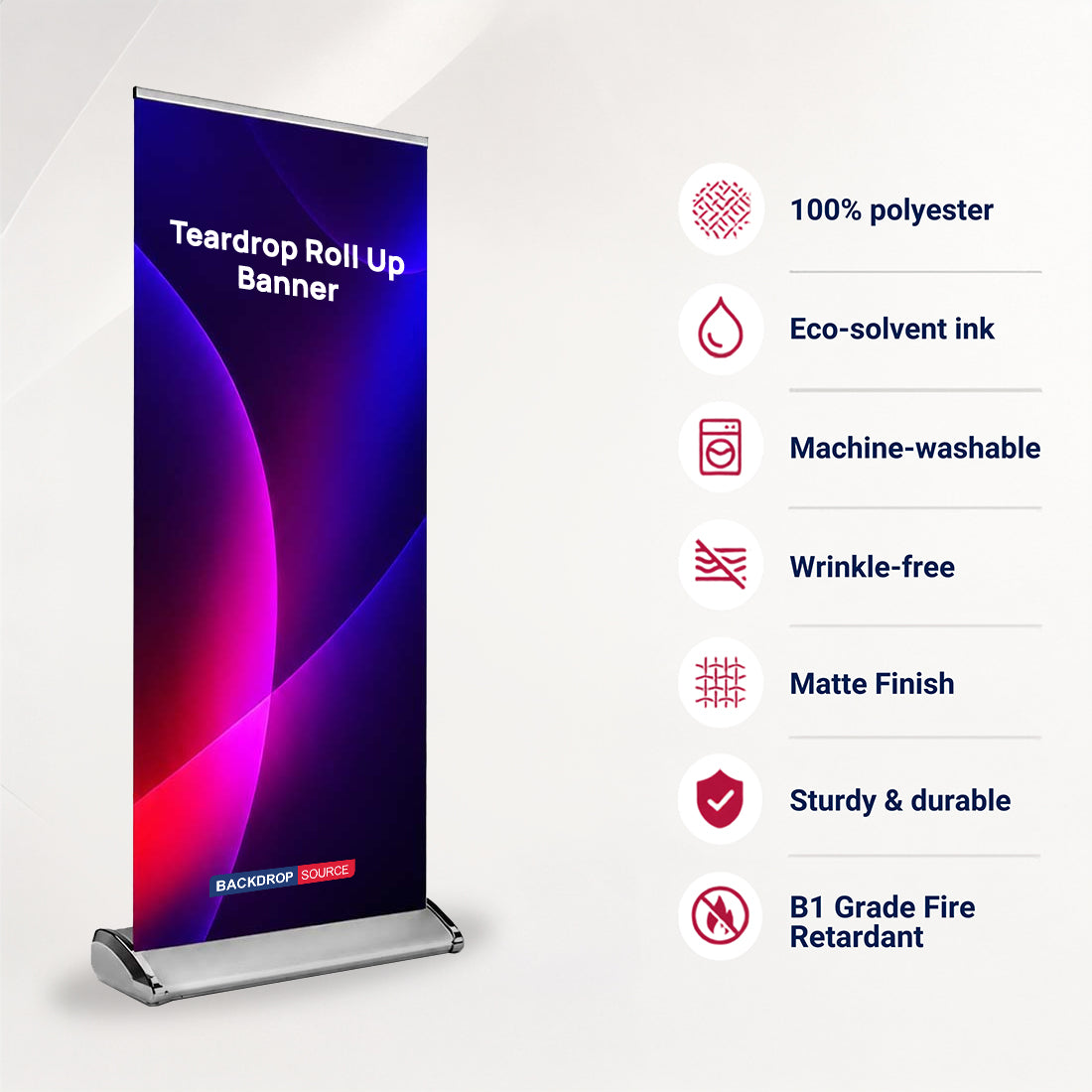 Teardrop Roll Up Banner