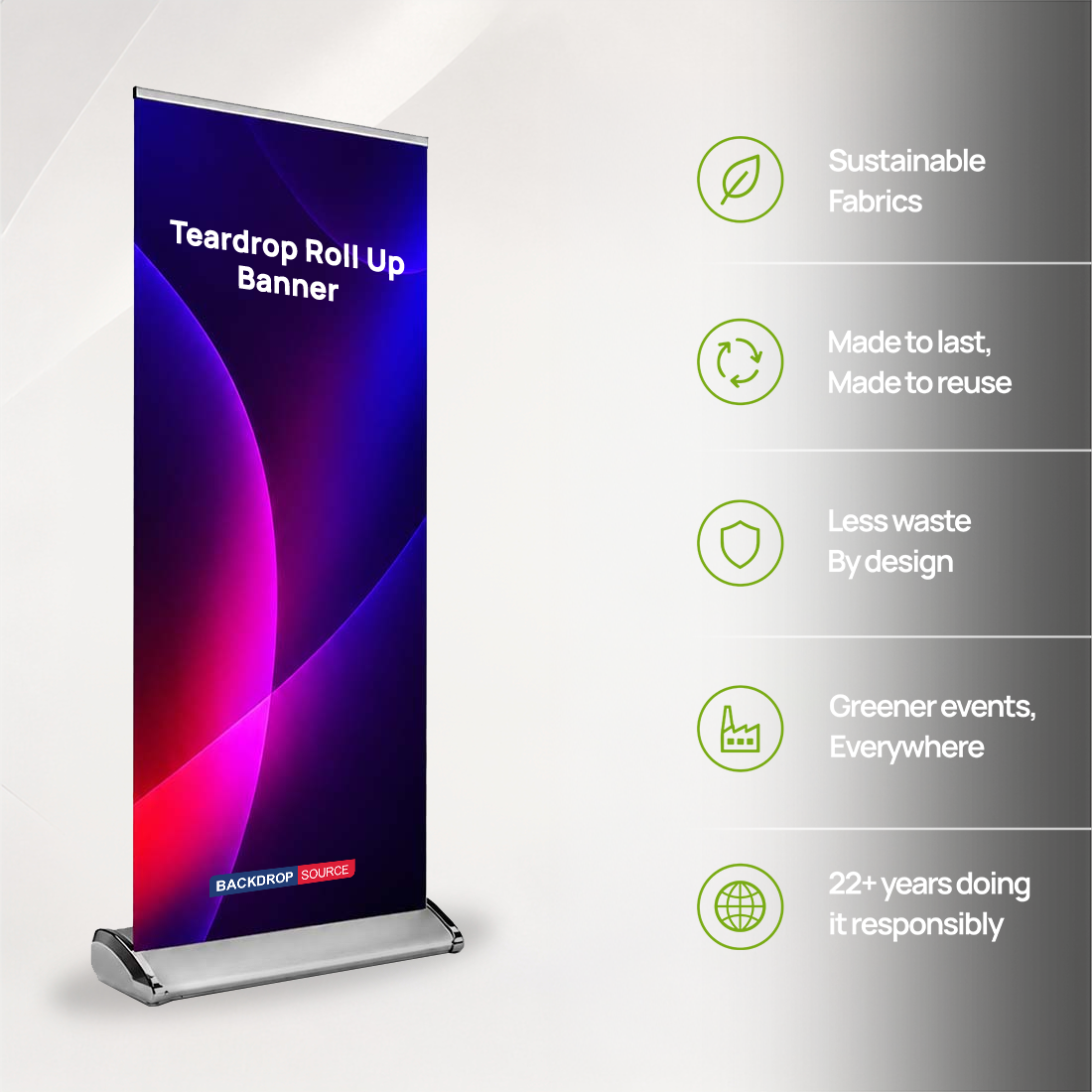 Teardrop Roll Up Banner