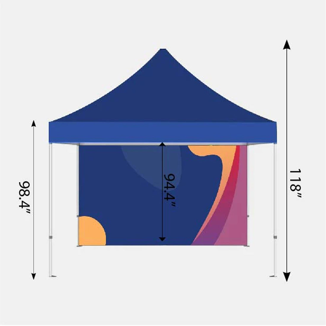 Carpa con dosel personalizada y resistente (10 pies x 10 pies)