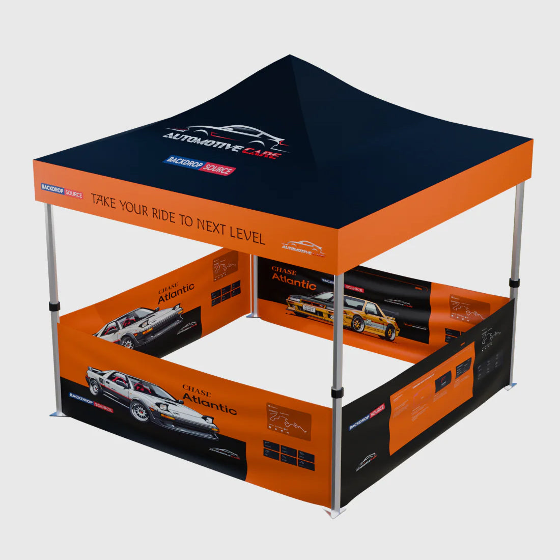 Carpa con dosel personalizada y resistente (10 pies x 10 pies)