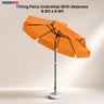Tilting Patio Umbrellas With Valances – 8.8ft x 8.8ft