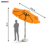 Tilting Patio Umbrellas With Valances – 8.8ft x 8.8ft