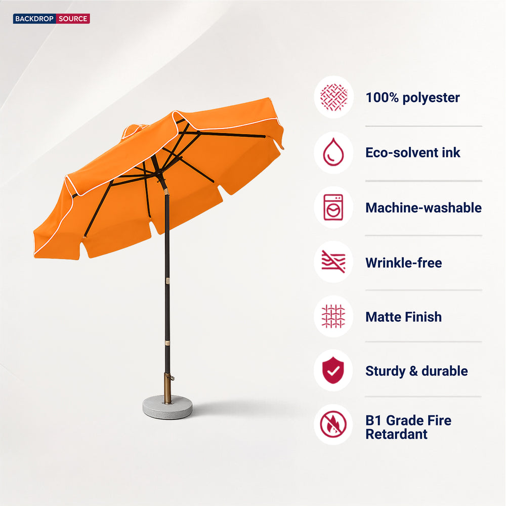 Tilting Patio Umbrellas With Valances – 8.8ft x 8.8ft