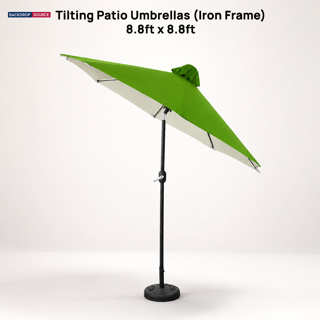 Tilting Patio Umbrellas (Iron Frame) - 8.8ft x 8.8ft