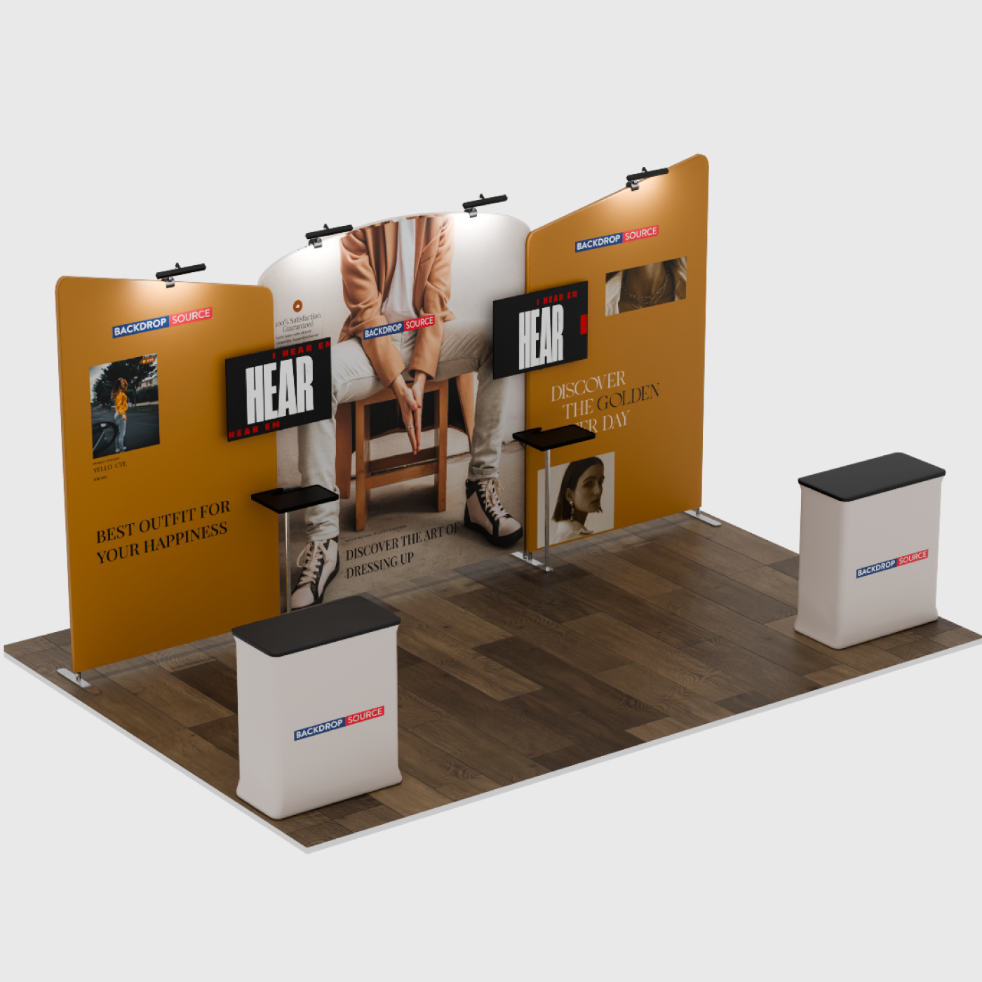 Portable Exhibit Display 20ft x 10ft - Model 8