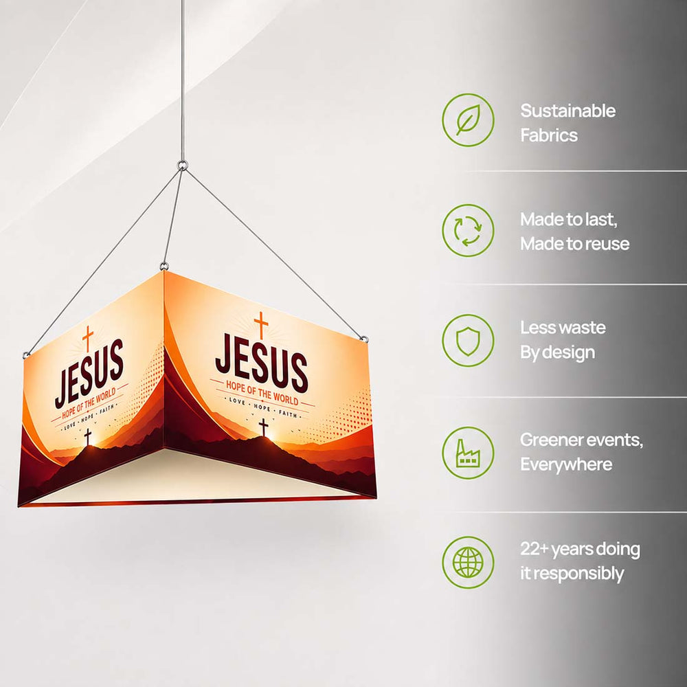 Church Triangle Hanging Banner