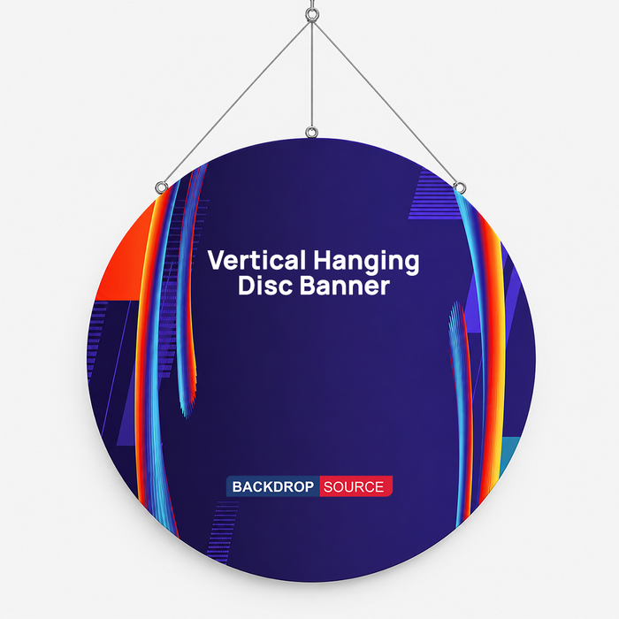 Vertical Hanging Disc Banner