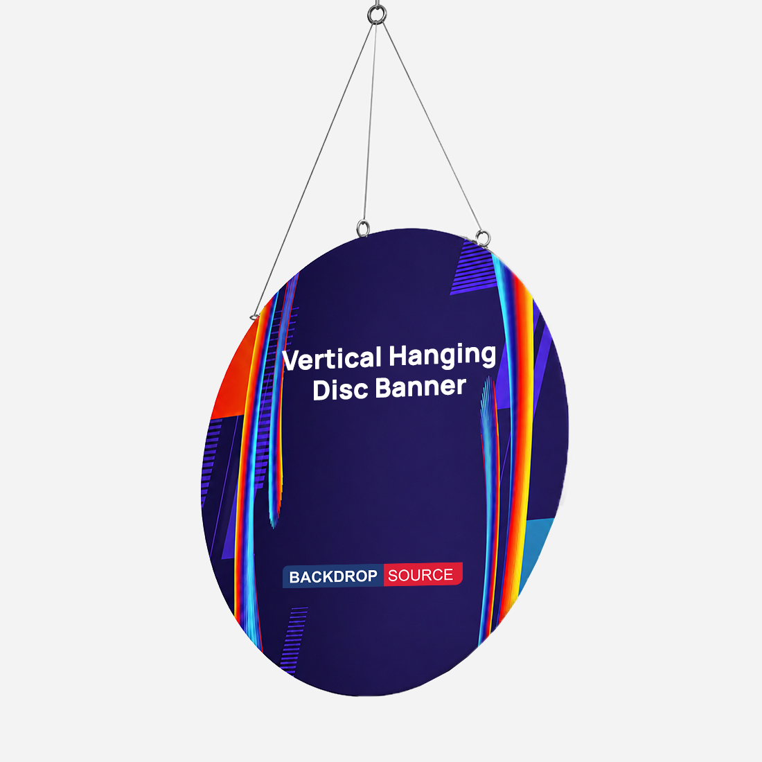 Vertical Hanging Disc Banner