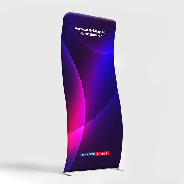 Vertical S-Shaped Fabric Banner Display