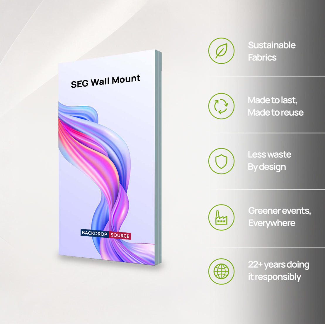 Wall-Mounted SEG Fabric display - 1.57