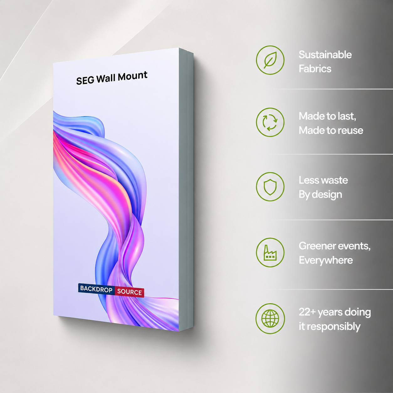 Wall-Mounted SEG Fabric display - 4