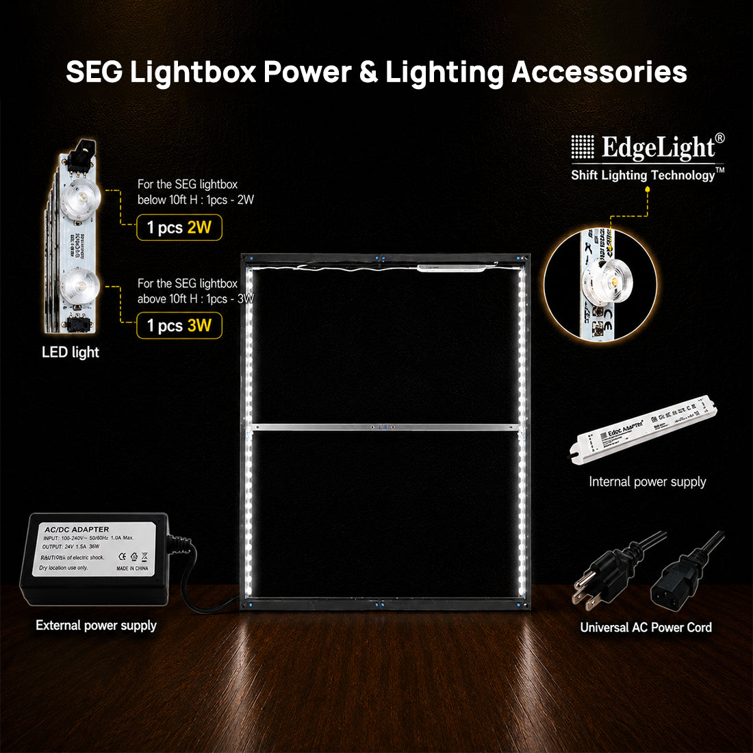 Wall-Mounted SEG Light Box for Admissions Offices