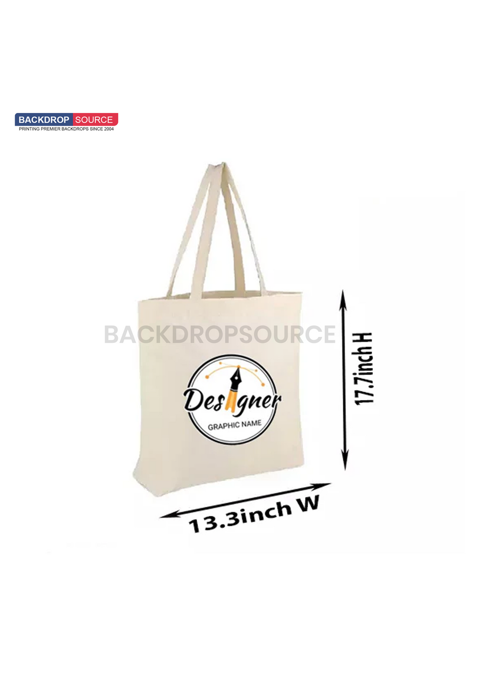 White Canvas Cotton Tote Bag