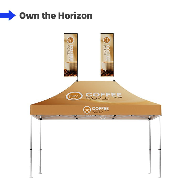 10x15 Canopy Tent with Peak Flag Kit