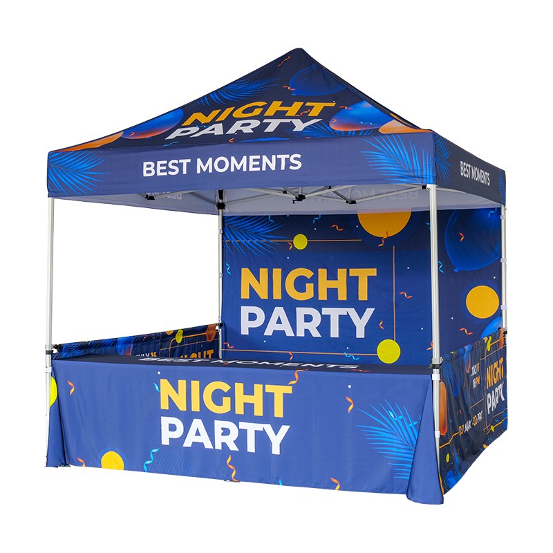 10ft x 10ft Fabric Event Tent with Folding Counter Table