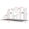 Magnetic Fabric Banner Stand Exhibition Kit with Curved TV Stands & Pop-Up Booths - frame dimensions