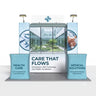 Magnetic Fabric Banner Stand Exhibition Kit with Rectangular Header & Pop-Up Booths - front view