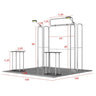 Magnetic Fabric Banner Stand Exhibition Kit with Rectangular Header & Pop-Up Booths - frame dimensions