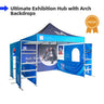 10ft x 10ft Fabric Canopy Kit A6 with Dual Arch Doorways & Quad Display Shelving