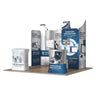 Magnetic Straight & Slope Fabric Banner Stand Exhibition Kit with Pop-Up Booth - angled view