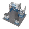 Magnetic Straight & Slope Fabric Banner Stand Exhibition Kit with Pop-Up Booth - top view
