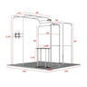 Magnetic Fabric Banner Stand & L-Shaped Display Exhibition Kit with Pop-Up Booth - frame dimensions