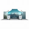 Magnetic Fabric Banner Stand Exhibition Kit with Oval Header & Pop-Up Booths - front view